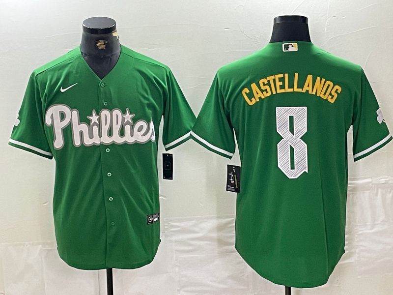 Men Philadelphia Phillies #8 Castellanos Green Fashion Edition Nike 2024 MLB Jersey style 1->colorado rockies->MLB Jersey